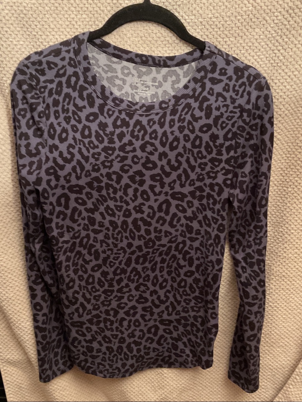 Leopard Long Sleeve Ribbed Top